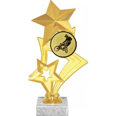 Фигурка №612-817 (BMX, высота 19 см (Фигурка, жетон для вклейки плюс цоколь и крепёж))