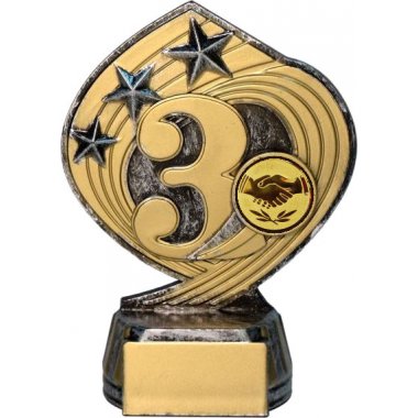 Фигурка №63-243 (Товарищеская встреча, высота 14 см (Фигурка плюс жетон для вклейки)) (Размер табличек: 45x20 мм)