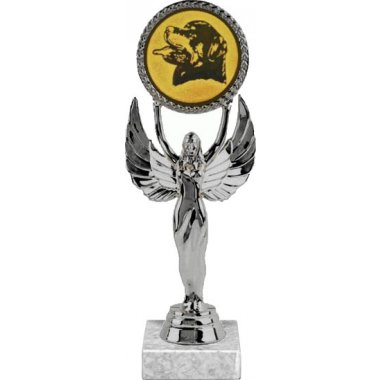 Фигурка №630-33 (Выставки собак (собаководство), высота 20 см (Фигурка, жетон для вклейки плюс цоколь и крепёж)) (Размер табличек: 45x15 мм)