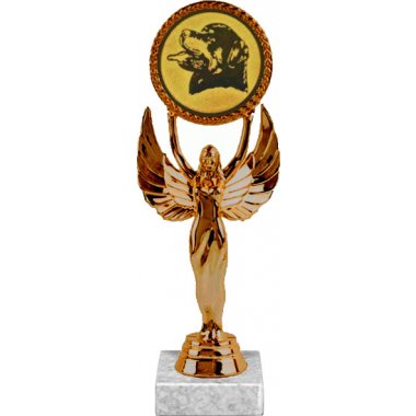 Фигурка №630-33 (Выставки собак (собаководство), высота 20 см (Фигурка, жетон для вклейки плюс цоколь и крепёж)) (Размер табличек: 45x15 мм)