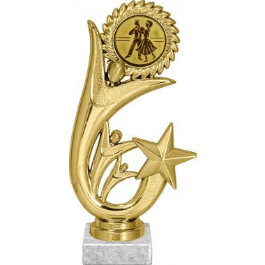 Фигурка №70-1158 (Танцы, высота 20 см (Фигурка, жетон для вклейки плюс цоколь и крепёж))