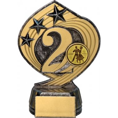 Фигурка №70-243 (Танцы, высота 14 см (Фигурка плюс жетон для вклейки)) (Размер табличек: 45x20 мм)