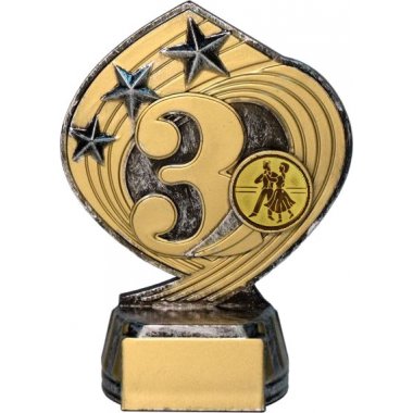 Фигурка №70-243 (Танцы, высота 14 см (Фигурка плюс жетон для вклейки)) (Размер табличек: 45x20 мм)