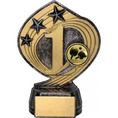 Фигурка №71-243 (Настольный теннис, высота 14 см (Фигурка плюс жетон для вклейки)) (Размер табличек: 45x20 мм)