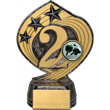 Фигурка №71-243 (Настольный теннис, высота 14 см (Фигурка плюс жетон для вклейки)) (Размер табличек: 45x20 мм)