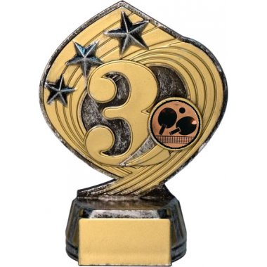 Фигурка №71-243 (Настольный теннис, высота 14 см (Фигурка плюс жетон для вклейки)) (Размер табличек: 45x20 мм)