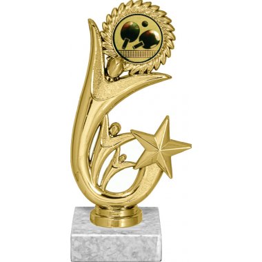Фигурка №71-1158 (Настольный теннис, высота 15 см (Фигурка, жетон для вклейки плюс цоколь и крепёж))
