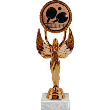 Фигурка №71-33 (Настольный теннис, высота 20 см (Фигурка, жетон для вклейки плюс цоколь и крепёж))