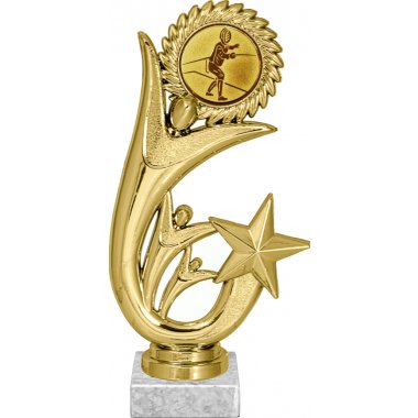 Фигурка №72-1158 (Фехтование, высота 20 см (Фигурка, жетон для вклейки плюс цоколь и крепёж))