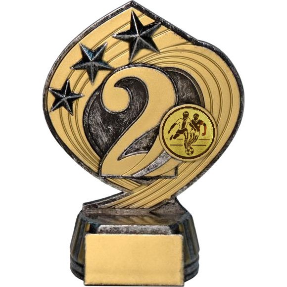 фигурка №73-243 (футбол, высота 14 см (фигурка плюс жетон для вклейки)) (размер табличек: 45x20 мм)