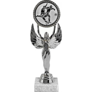Фигурка №74-33 (Футбол, высота 20 см (Фигурка, жетон для вклейки плюс цоколь и крепёж)) (Размер табличек: 45x15 мм)