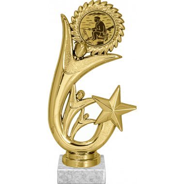 Фигурка №76-1158 (Рыбак, высота 20 см (Фигурка, жетон для вклейки плюс цоколь и крепёж))