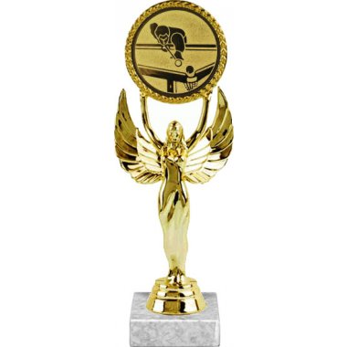 Фигурка №77-33 (Бильярд, высота 20 см (Фигурка, жетон для вклейки плюс цоколь и крепёж))