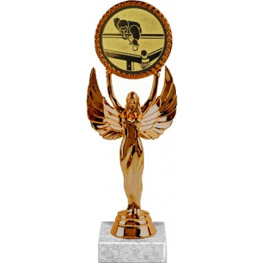 Фигурка №77-33 (Бильярд, высота 20 см (Фигурка, жетон для вклейки плюс цоколь и крепёж))