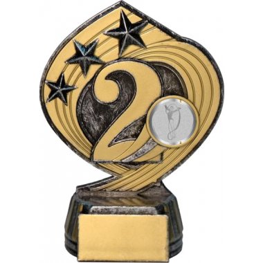 Фигурка №774-243 (Художественная гимнастика, высота 14 см (Фигурка плюс жетон для вклейки)) (Размер табличек: 45x20 мм)