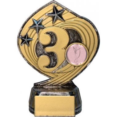 Фигурка №774-243 (Художественная гимнастика, высота 14 см (Фигурка плюс жетон для вклейки)) (Размер табличек: 45x20 мм)