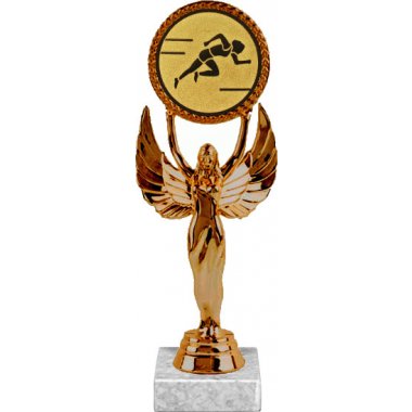 Фигурка №78-33 (Бег, высота 20 см (Фигурка, жетон для вклейки плюс цоколь и крепёж))