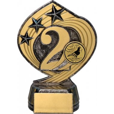 Фигурка №91-243 (Голуби, высота 14 см (Фигурка плюс жетон для вклейки)) (Размер табличек: 45x20 мм)