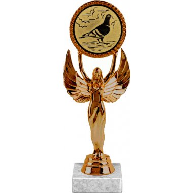 Фигурка №91-33 (Голуби, высота 20 см (Фигурка, жетон для вклейки плюс цоколь и крепёж))