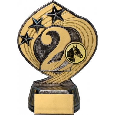 Фигурка №956-243 (Конный спорт, высота 14 см (Фигурка плюс жетон для вклейки)) (Размер табличек: 45x20 мм)