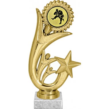 Фигурка №957-1158 (Дзюдо, высота 20 см (Фигурка, жетон для вклейки плюс цоколь и крепёж))