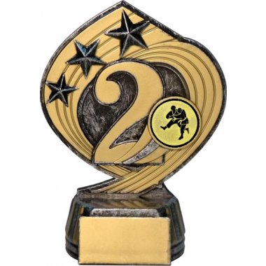 Фигурка №957-243 (Дзюдо, высота 14 см (Фигурка плюс жетон для вклейки)) (Размер табличек: 45x20 мм)