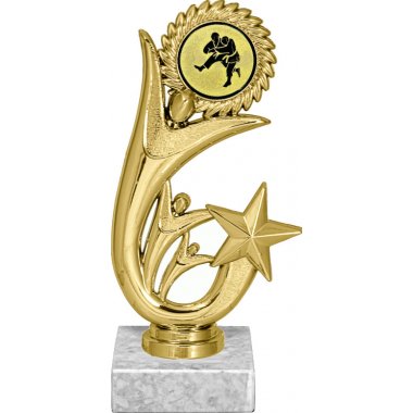 Фигурка №957-1158 (Дзюдо, высота 15 см (Фигурка, жетон для вклейки плюс цоколь и крепёж))