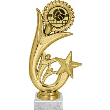 Фигурка №966-1158 (Волейбол, высота 20 см (Фигурка, жетон для вклейки плюс цоколь и крепёж))