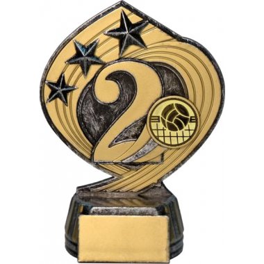 Фигурка №966-243 (Волейбол, высота 14 см (Фигурка плюс жетон для вклейки)) (Размер табличек: 45x20 мм)