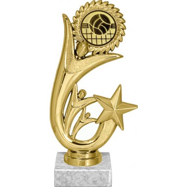 Фигурка №966-1158 (Волейбол, высота 17 см (Фигурка, жетон для вклейки плюс цоколь и крепёж))