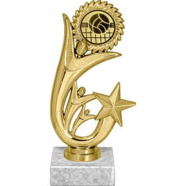Фигурка №966-1158 (Волейбол, высота 15 см (Фигурка, жетон для вклейки плюс цоколь и крепёж))