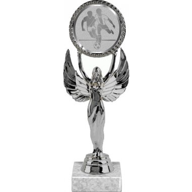 Фигурка №970-33 (Футбол, высота 20 см (Фигурка, жетон для вклейки плюс цоколь и крепёж)) (Размер табличек: 45x15 мм)