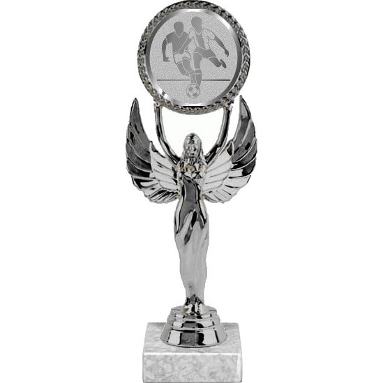 фигурка №970-33 (футбол, высота 20 см (фигурка, жетон для вклейки плюс цоколь и крепёж)) (размер табличек: 45x15 мм)
