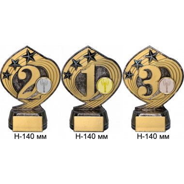 Комплект фигурок №975-243 (Ника, высота 14, 14, 14 см (Три фигурки плюс три жетона для вклейки)) (Размер табличек: 45x20 мм, 45x20 мм, 45x20 мм)