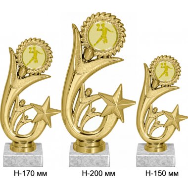 Комплект фигурок №981-1158 (Гандбол, высота 20, 17, 15 см (Три фигурки, три жетона для вклейки плюс три цоколя и крепёж))
