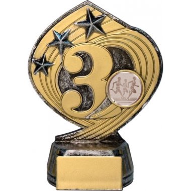 Фигурка №992-243 (Бег, высота 14 см (Фигурка плюс жетон для вклейки)) (Размер табличек: 45x20 мм)