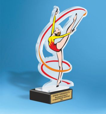 Награда A100/BL художественная гимнастика (акрил, H-12,5 см) с персонификацией