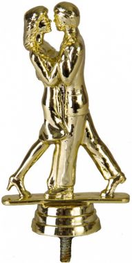 Фигурка №1017 (Танцы, высота 11,4 см, цвет золото, пластик)