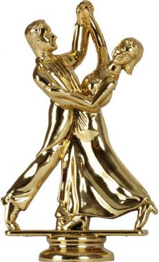 Фигурка №750 (Танцы, высота 13 см, цвет золото, пластик)