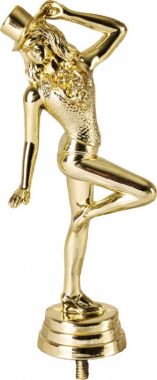 Фигурка №1100 (Танцы, высота 14,9 см, цвет золото, пластик)