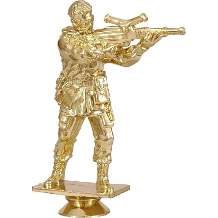 Фигурка №522 (Пулевая стрельба, высота 13,5 см, цвет золото, пластик)