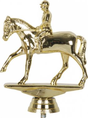Фигурка №1070 (Конный спорт, высота 11,5 см, цвет золото, пластик)