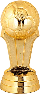 Фигурка №820 (Футбол, высота 7,6 см, цвет золото, пластик)