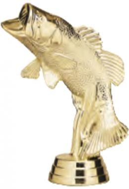 Фигурка №939 (Рыболовство, высота 10,2 см, цвет золото, пластик)