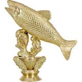 Фигурка №739 (Рыболовство, высота 11 см, цвет золото, пластик)