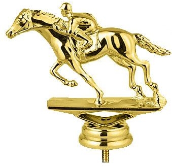 Фигурка №412 (Конный спорт, высота 9 см, цвет золото, пластик)