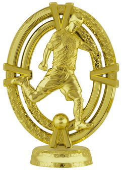 Фигурка №1436 (Футбол, высота 10,5 см, цвет золото, пластик)