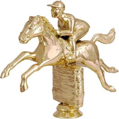 Фигурка №512 (Конный спорт, высота 13 см, цвет золото, пластик)