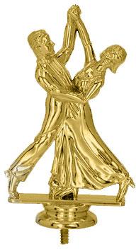Фигурка №750 (Танцы, высота 14 см, цвет золото, пластик)
