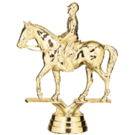 Фигурка №855 (Конный спорт, высота 11,4 см, цвет золото, пластик)